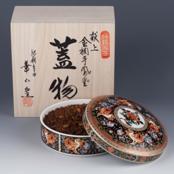 【お歳暮】錦松梅　有田焼容器入「献上金襴手鳳凰」Ｄ１５