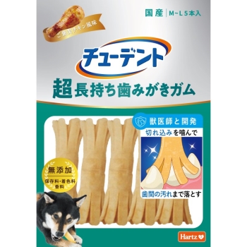 チューデント　超長持ち歯みがきガム　Ｍ‐Ｌ　ご褒美チキン風味　５本