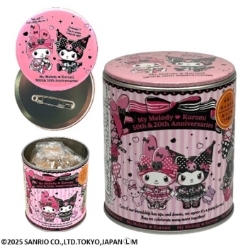 モック　キャラメルバッジ缶　マイメロ＆クロミ　１０粒