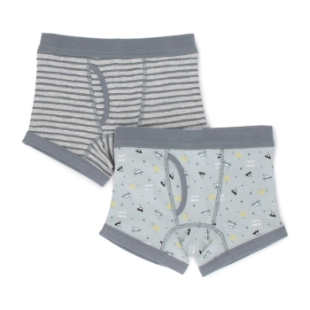 トドラー男児　ボクサー　シンプルカー柄　２枚組