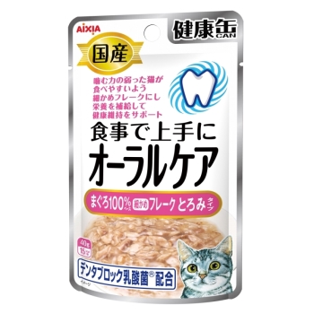 国産健康缶パウチ　オーラルケアまぐろ細かめフレークとろみ４０ｇ