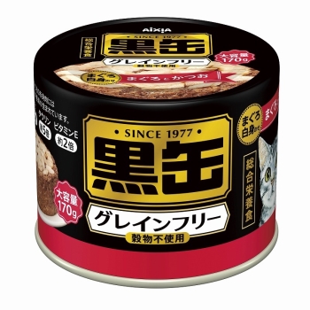 ■　黒缶グレインフリー　まぐろとかつお　１７０ｇ