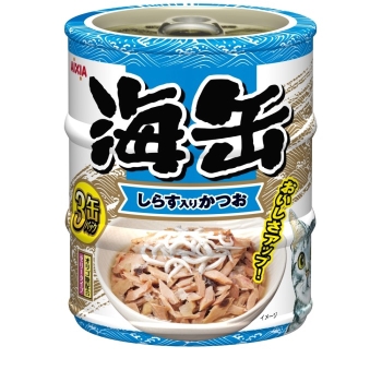 ■　アイシア　海缶ミニ３Ｐ　しらす入りかつお６０ｇ×３