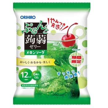 ぷるんと蒟蒻ゼリーパウチ　メロンソーダ
