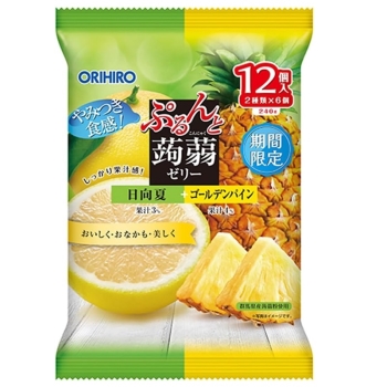 ぷるんと蒟蒻ゼリーパウチ日向夏＋ゴールデンパイン