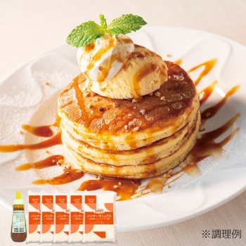 デニーズオリジナル　パンケーキミックス（５パック）＆キャラメルソース