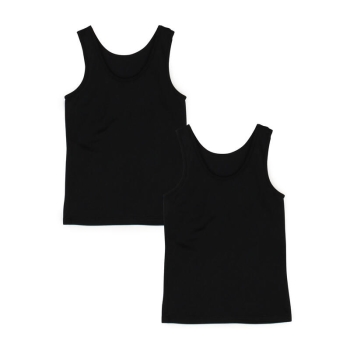 キッズ　肌側綿１００％　速乾タンクトップ２枚組