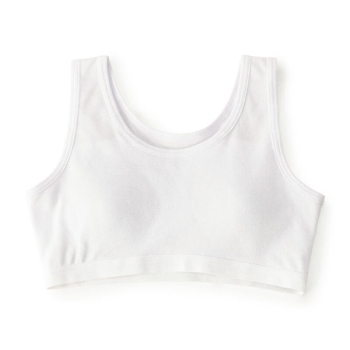 女児さらっとメッシュ生地カップ付ハーフトップ