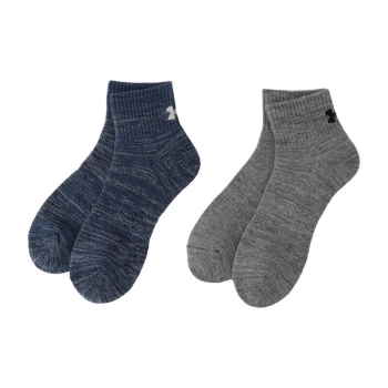 アンダーアーマー　総パイル文字ロゴショート丈ソックス　２足組