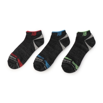 ニューバランス　踵サポートスニーカー丈ソックス　３足組
