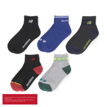福袋　男児ニューバランス　ショート丈ソックス　５足組