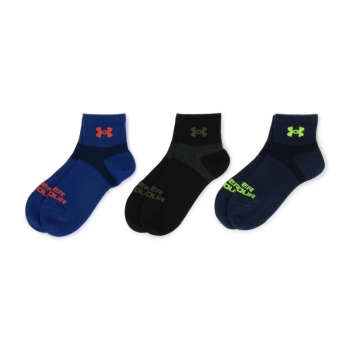 男児　アンダーアーマー　口ゴムリブショート丈ソックス　３足組