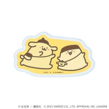 アクリルマグネット「お文具といっしょ×サンリオキャラクターズ」07/プリンさん×ポムポムプリン
