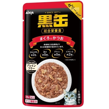 ■　アイシア　黒缶パウチ　まぐろとかつお７０ｇ