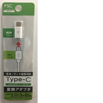 ＥＬＰＡ　ＵＳＢ　Ｔｙｐｅ－Ｃ変換アダプター　ＦＳ－ＡＤＭＣ０１－白