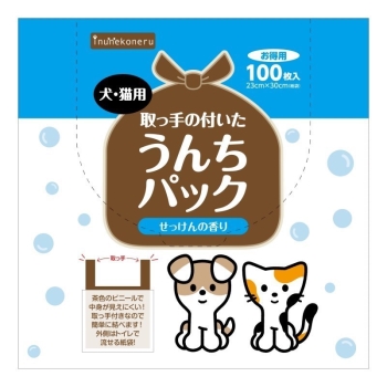 ｉｎｕｎｅｋｏｎｅｒｕ　取っ手の付いたうんちパック１００枚
