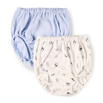 女児　グラデーション　ペンギン柄ショーツ２枚組