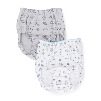 女児　うさぎくまハッピー柄ショーツ　２枚組