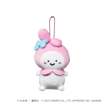 ボールチェーンぬいぐるみ「お文具といっしょ×サンリオキャラクターズ」03/お文具さん　マイメロディ