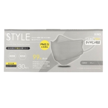 ＳＴＹＬＥマスク　グレー　ふつう　３０枚