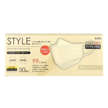 ＳＴＹＬＥマスク　ベージュ　ふつう　３０枚