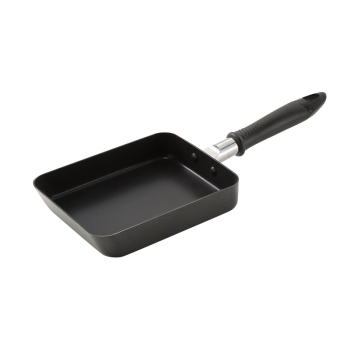 セブンザプライス こびりつきにくい ガス火専用 玉子焼き器13×18cm ブラック
