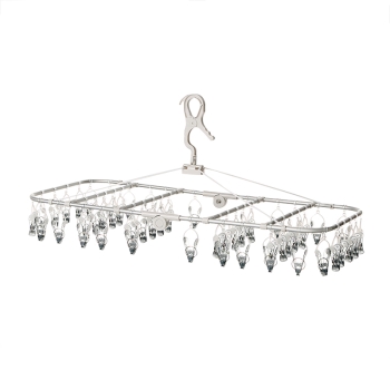 絡まりにくいピンチのアルミ角ハンガー　５２ピンチ