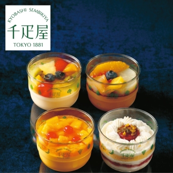 【クリスマス】京橋千疋屋　フルーツカップアソート　４個