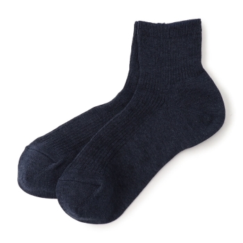 セブンプレミアムライフスタイル オーガニックコットン 紳士 カラー細リブ ショート丈ソックス