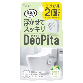 エステー　消臭力トイレ　ＤｅｏＰｉｔａ（デオピタ）　つけかえ２個入り　グリーンフルーティー