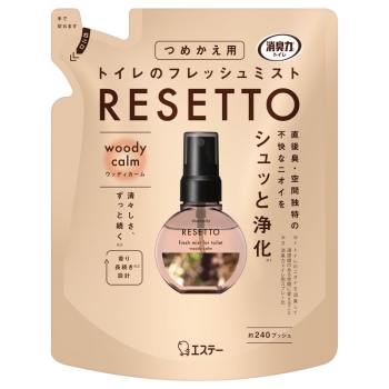 エステー　消臭力　トイレのフレッシュミスト　ＲＥＳＥＴＴＯ（リセット）　つめかえ用　ウッディカーム
