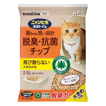 ニャンとも清潔トイレ　脱臭・抗菌チップ　大きめの粒　２．５Ｌ