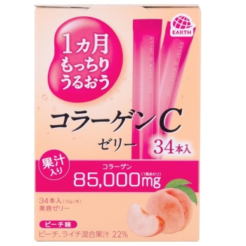 もっちりうるおうコラーゲンＣゼリーピーチ味３４本