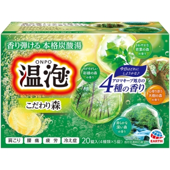 【医薬部外品】〇アース 温泡ONPOこだわり森炭酸湯20錠入り