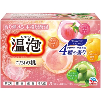【医薬部外品】〇アース 温泡ONPOこだわり桃炭酸湯20錠入り