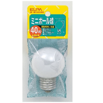 ＥＬＰＡ　ミニボール球４０Ｗ　Ｇ－８１Ｈ（白）