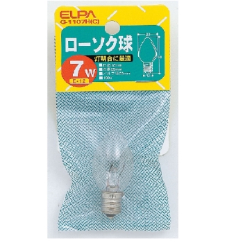 ＥＬＰＡ　ローソク球　Ｇ－１１０７Ｈ（Ｃ）