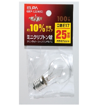 ELPA ミニクリプトン球 GKP-L22H(C)
