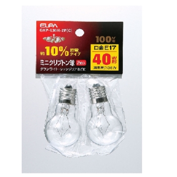 ELPA ミニクリプトン球 GKP-L36H-2P(C)