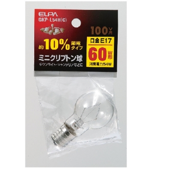ELPA ミニクリプトン球 GKP-L54H(C)