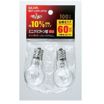 ELPA ミニクリプトン球 GKP-L54H-2P(C)