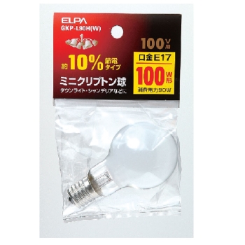 ELPA ミニクリプトン球 GKP-L90H(白)