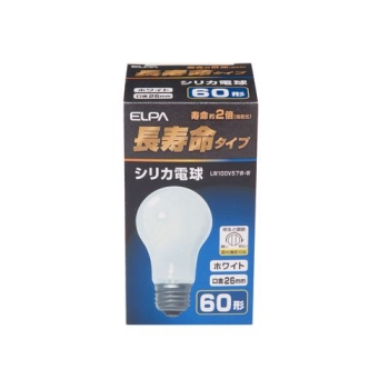 ELPA 長寿命シリカ電球 E26口金60ワット形 55mm径