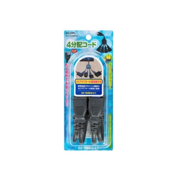 ELPA 4分配電源コード 15Aまで対応 W-X1200NB(DG)