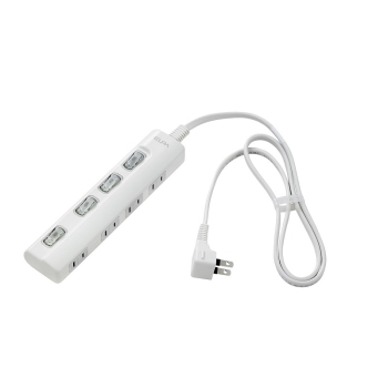 ELPA 個別スイッチ付タップ 4個口1m WLS-LY41EB(W)