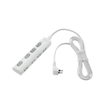 ELPA 個別スイッチ付タップ 4個口2m WLS-LY42EB(W)
