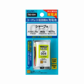 ＥＬＰＡ　電話機用充電池　ＴＳＣ－００４