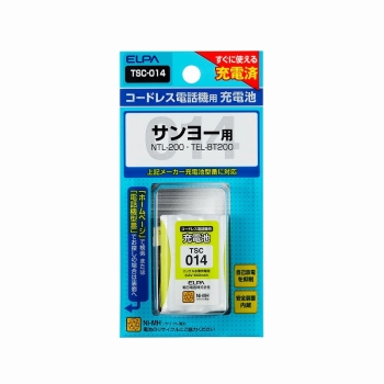 ＥＬＰＡ　電話機用充電池　ＴＳＣ－０１４