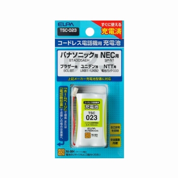 ＥＬＰＡ　電話機用充電池　ＴＳＣ－０２３
