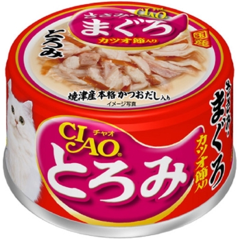 ■　チャオ　とろみささみ・まぐろ　カツオ節入り　８０ｇ